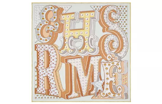 Шелковый шарф женский разноцветный HERMES, мультиколор