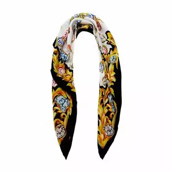 Шелковый шарф женский разноцветный MOSCHINO