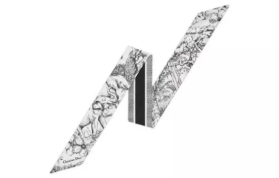 Шелковый шарф женский серые DIOR, серый