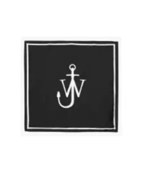 Шелковый шарф зима Jw Anderson, черный