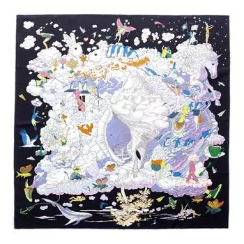 Шелковый шелковый шарф женский HERMES