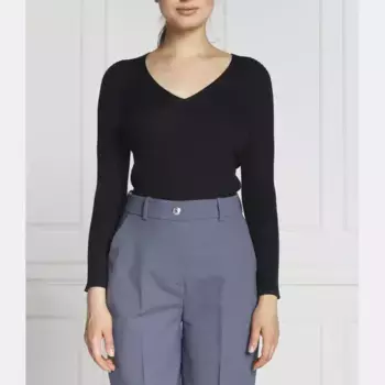 Шелковый свитер с добавлением кашемира. Emporio Armani, синий