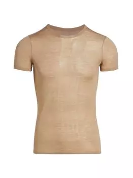 Шелковый свитер с короткими рукавами Dave Nili Lotan, кэмел