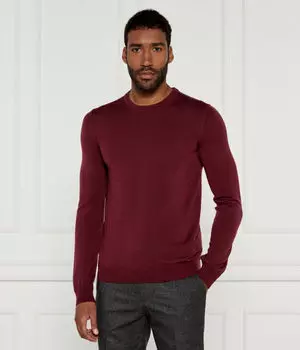 Шелковый свитер san cedric-m1 Regular fit Hugo, красный
