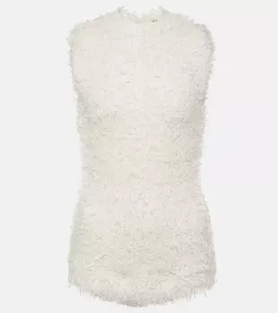 Шелковый свитер-жилет Toteme, белый