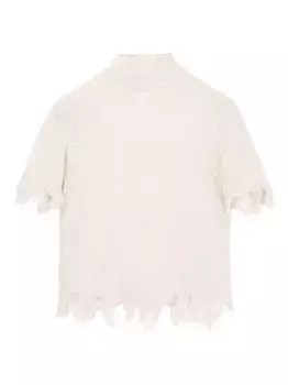 Шелковый топ Alexander McQueen, нейтральный