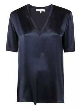 Шелковый топ Antonelli, синий