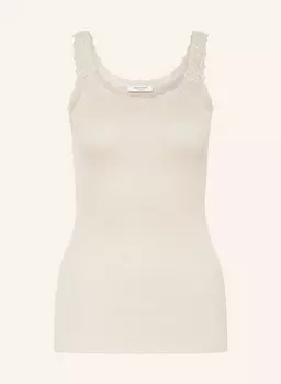 Шелковый топ babette с кружевной отделкой rosemunde, светло-коричневый