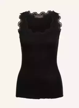 Шелковый топ babette с кружевом Rosemunde, черный