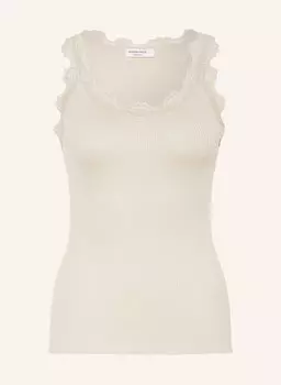 Шелковый топ babette с кружевом rosemunde, светло-коричневый