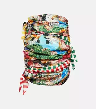 Шелковый топ без рукавов Portofino с принтом DOLCE&GABBANA, разноцветный