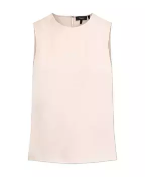 Шелковый топ без рукавов Theory, розовый