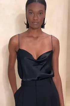 Шелковый топ Charlotte Banana Republic, синий