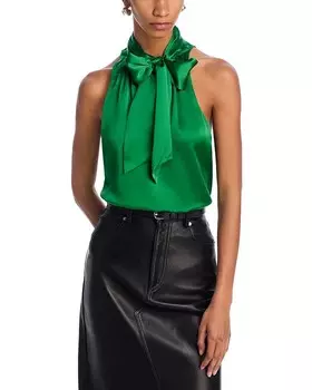 Шелковый топ Cinq Sep Maude Cinq Sept, зеленый