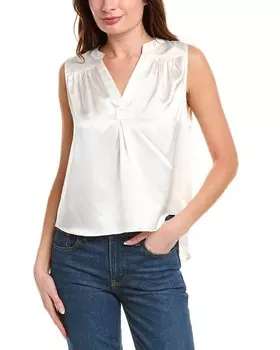 Шелковый топ Cinq Sept Kahn, белый