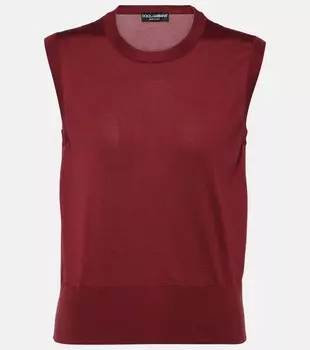 Шелковый топ Dolce&Gabbana, бургундия