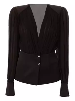 Шелковый топ Дженни Genny, черный