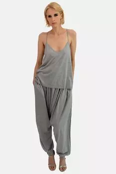 Шелковый топ Ilaria Helene Galwas, серый