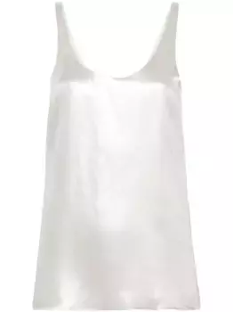 Шелковый топ из ткани ламе CHLO, серебяный