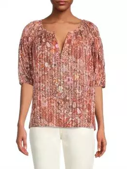 Шелковый топ Julianna в цвете Sorbet Multi A.L.C.