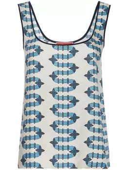 Шелковый топ La DoubleJ, белый