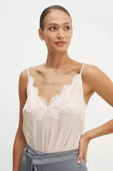 Шелковый топ LUOGO Luisa Spagnoli, розовый