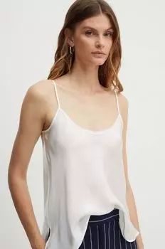 Шелковый топ Max&Co., бежевый