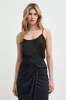 Шелковый топ Max&Co., черный