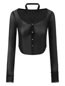 Шелковый топ OUDE WAAG, черный