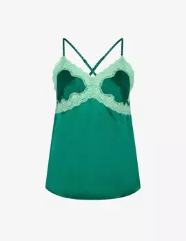 Шелковый топ Пандора Love Stories, зеленый