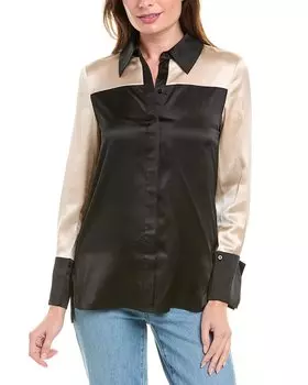 Шелковый топ Reiss Lorey, черный