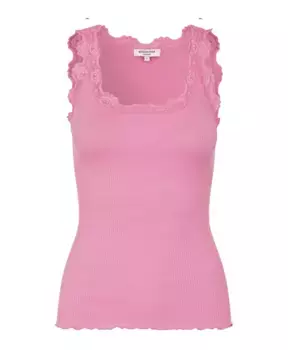 Шелковый топ с атласной отделкой Rosemunde, розовый