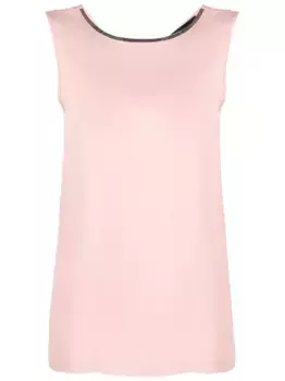 Шелковый топ с бусинами Fabiana Filippi, розовый