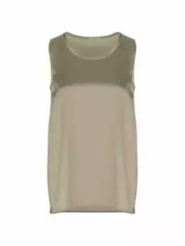 Шелковый топ с цепью мониль Panicale, хаки