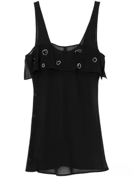 Шелковый топ с кристаллами 3.1 Phillip Lim, черный