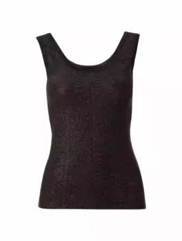 Шелковый топ с люрексом Akris, коричневый