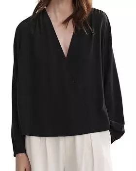 Шелковый топ Сиднея Jenni Kayne, черный