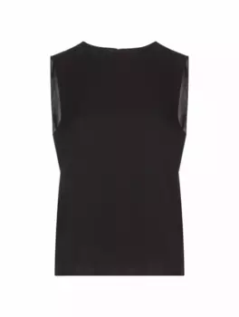 Шелковый топ Theory, черный