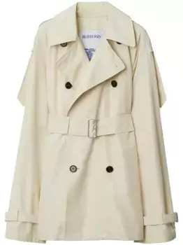 Шелковый тренч BURBERRY, нейтральный