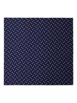 Шелковый твиловый шарф с принтом Prada, синий