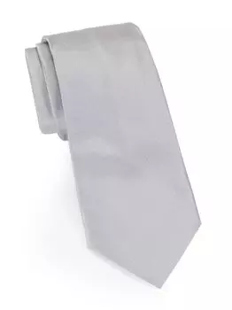 Шелковый вечерний галстук ZEGNA, серый