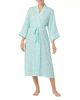 Шелковый запашной халат Charmeuse kate spade new york, синий