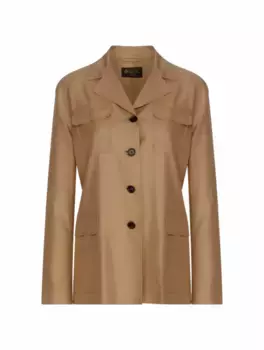 Шелковый жакет Matilde Loro Piana, бежевый