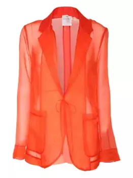 Шелковый жакет с завязками Forte Forte, оранжевый