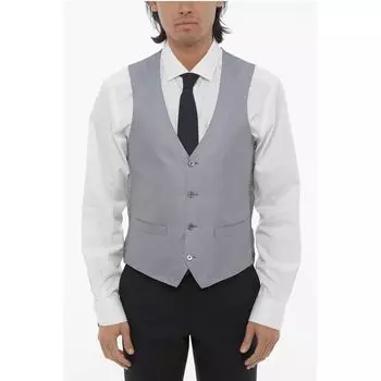 Шелковый жилет CERIM.ACADEMY с регулятором сзади Corneliani, Blue