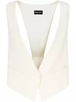 Шелковый жилет Giorgio Armani, белый