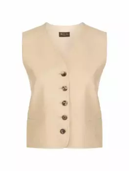 Шелковый жилет Rob Loro Piana, бежевый