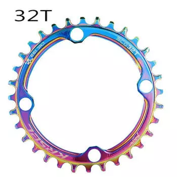 SHENGXIN красочный однодисковый горный велосипед 104 диска с положительным и отрицательным зубом, красочный диск 32T/104BCD