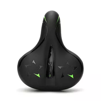 SHENGXIN подушка для сиденья велосипеда, седло с большой задницей, мягкая сумка для сиденья горного велосипеда, аксессуары для велосипеда, черный и зеленый 25*20*12 см