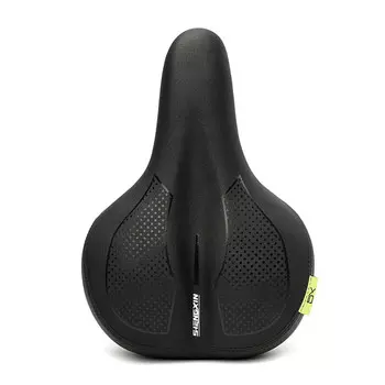 SHENGXIN подушка сиденья для велосипеда с подсветкой, большое заднее седло, светло-черный, серый
